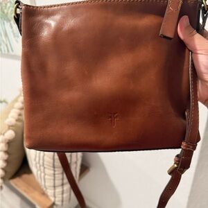Frye Brown Leather Crossbody Bag with Adjustable Strap